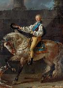 Jacques-Louis David Equestrian portrait of Stanislaw Kostka Potocki oil painting reproduction